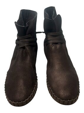 ERIC MICHAEL Leather ankle boots fleece lined size 9 (40)